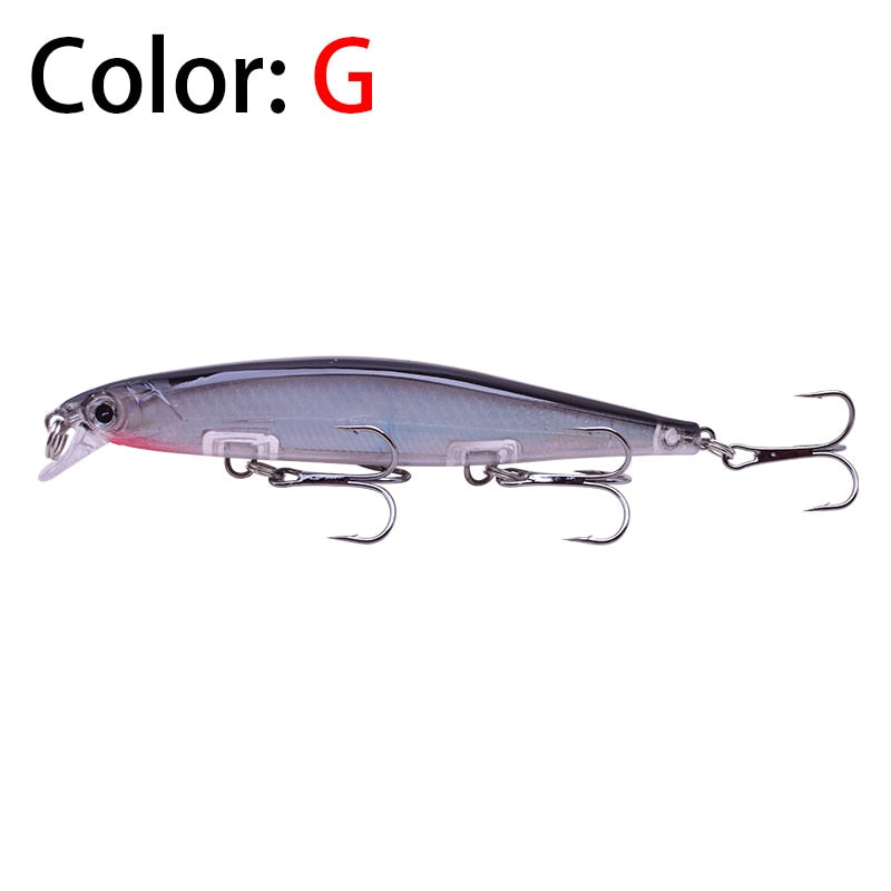 Proleurre Fishing Lures 11cm 13.8g Sinking Minnow Wobblers Plastic Artificial Baits