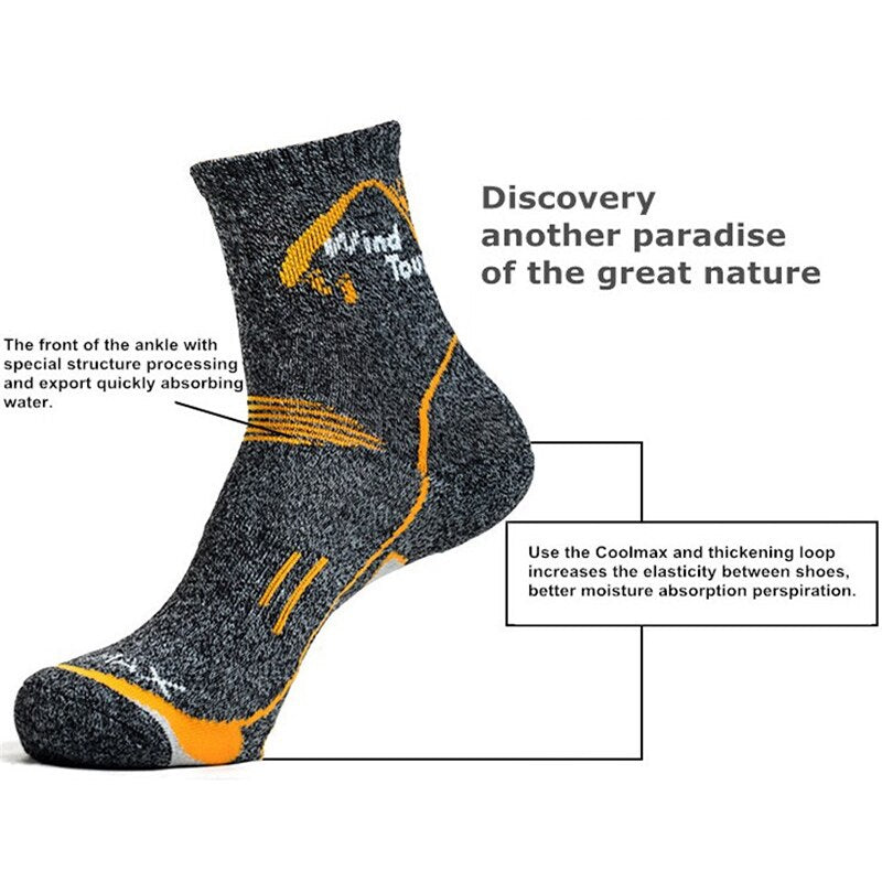 3Pairs Men&#39;s Coolmax Socks Men Outdoor Sock Hiking Quick-Drying sport socks