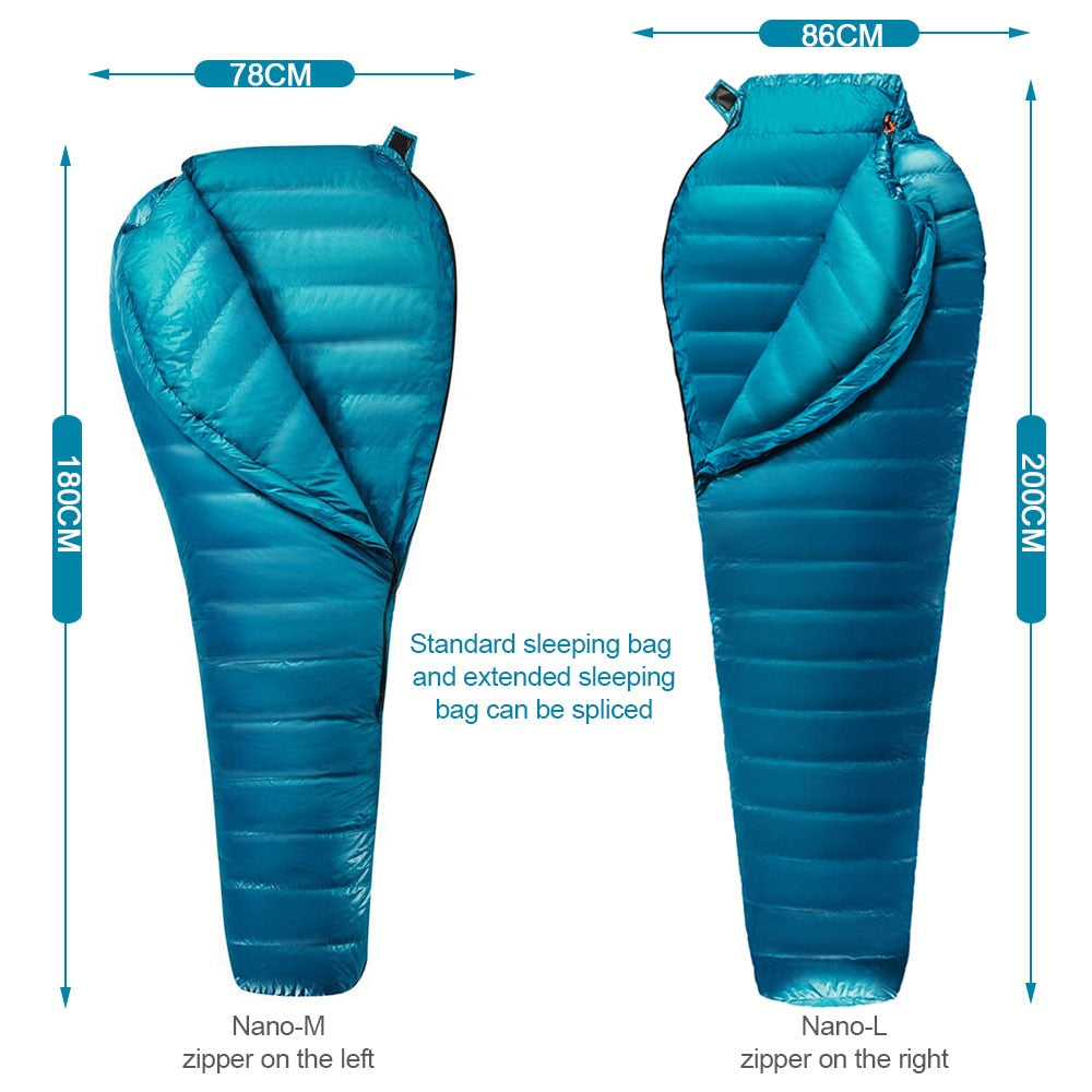 New Upgraded AEGISMAX M2 Ultralight Sleeping Bag 95% White Goose Down Outdoor