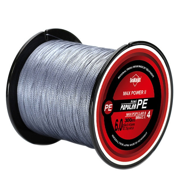 Knight Brand TriPoseidon Series 4 Strands 300M PE Braided Fishing Line 8-60LB Multifilament