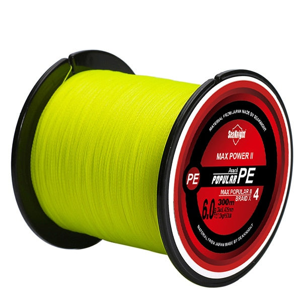 Knight Brand TriPoseidon Series 4 Strands 300M PE Braided Fishing Line 8-60LB Multifilament