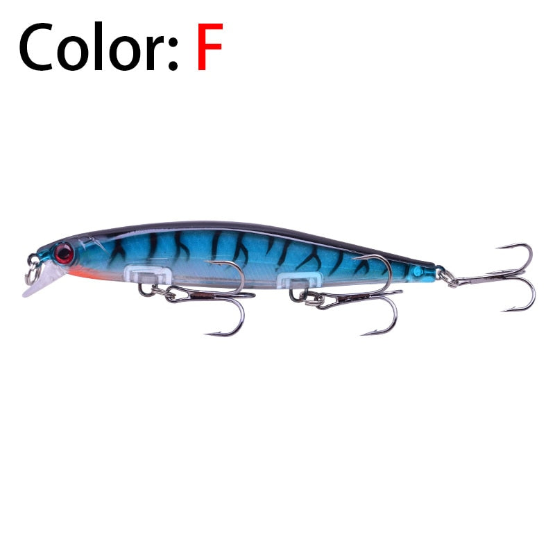 Proleurre Fishing Lures 11cm 13.8g Sinking Minnow Wobblers Plastic Artificial Baits