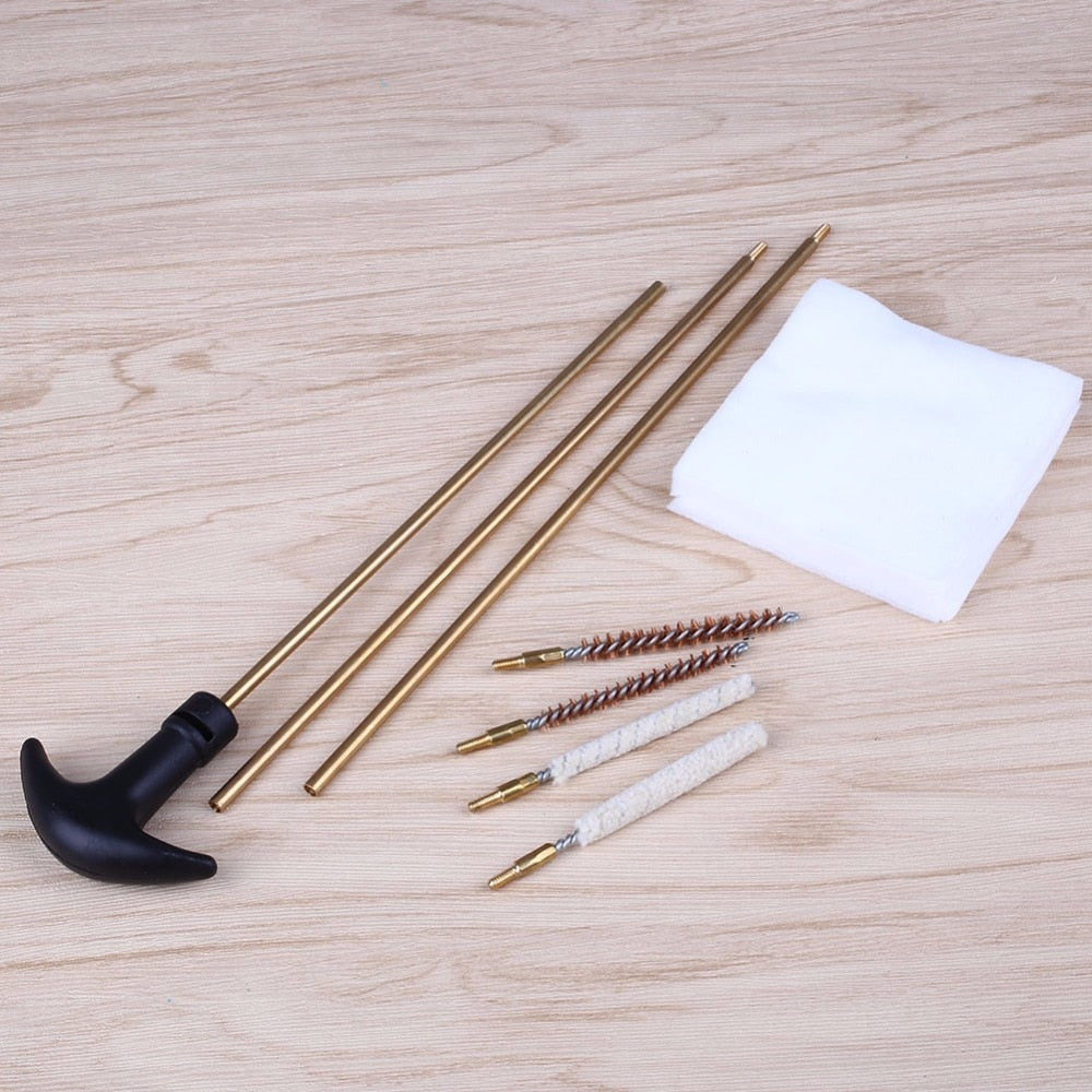 Hunting Barrel Cleaning Kit 177&amp;.22 Rifles/Pistols Airgun Brush Gun Rod Shortgun