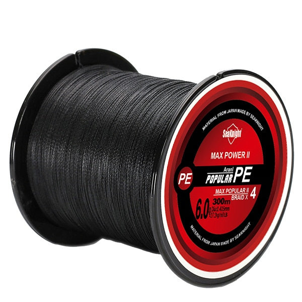 Knight Brand TriPoseidon Series 4 Strands 300M PE Braided Fishing Line 8-60LB Multifilament