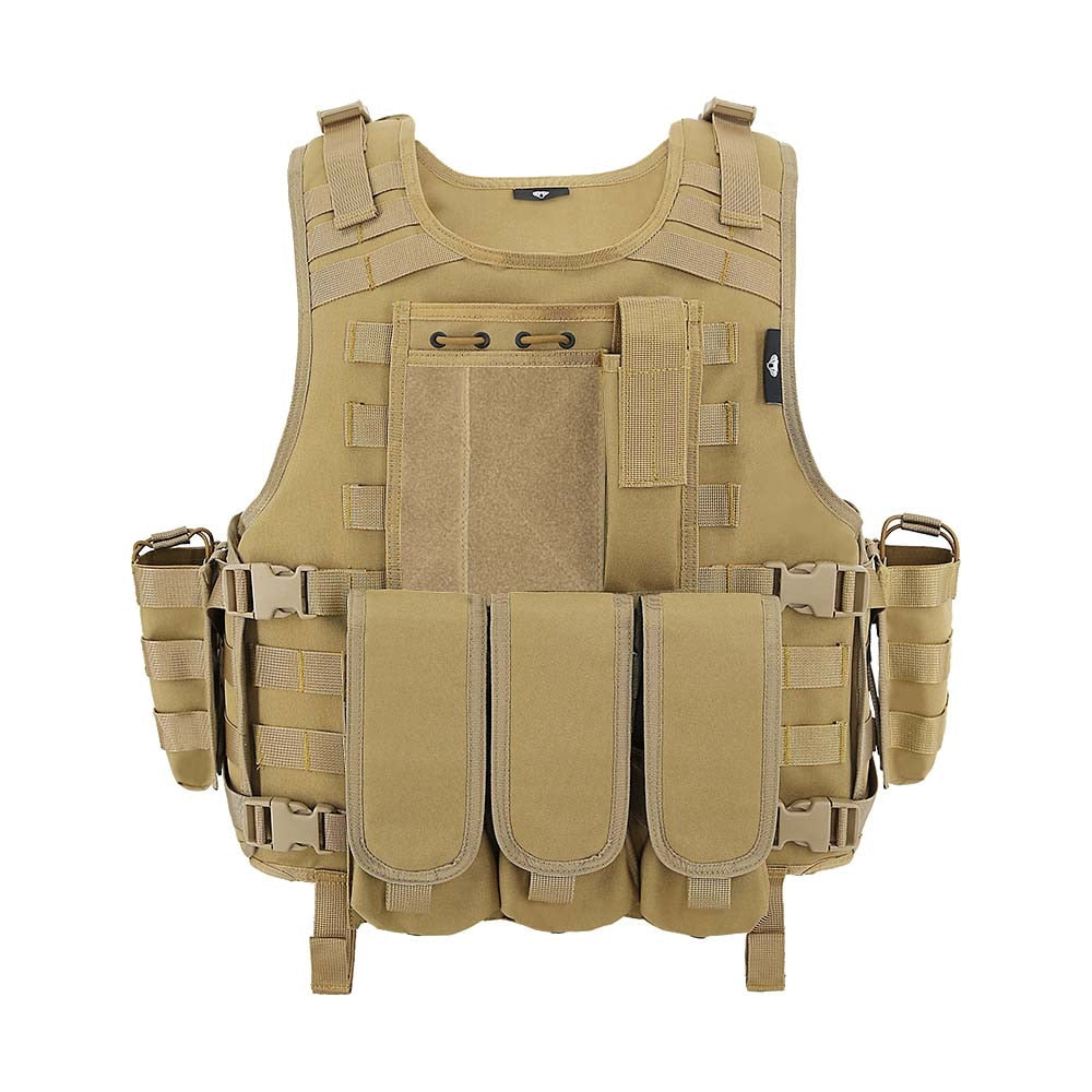 MGFLASHFORCE Molle Airsoft Vest Tactical Vest Plate Carrier Swat Fishing Hunting