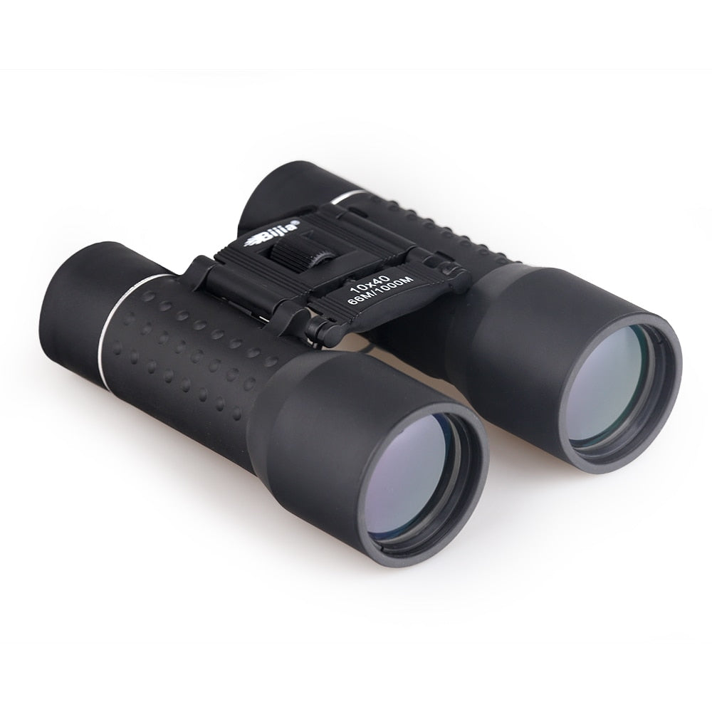 BIJIA 10x40 Binocular Wide Angle HD Hunting Telescope Outdoor Travel Folding Glasses