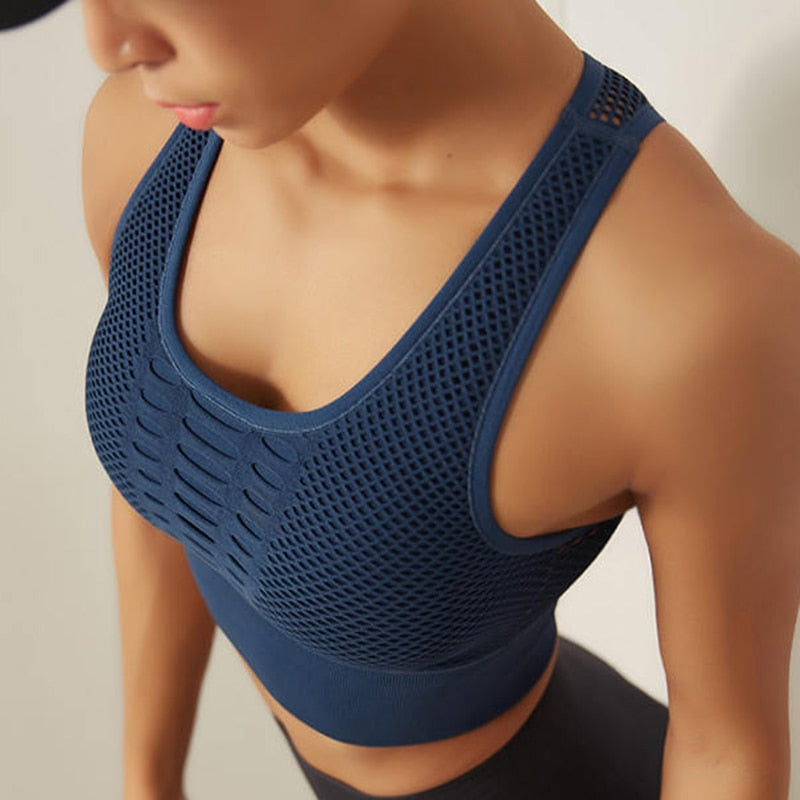 Women&#39;s T-shirts Workout Sports Bra Yoga Vest Backless Solid Quick Dry Running