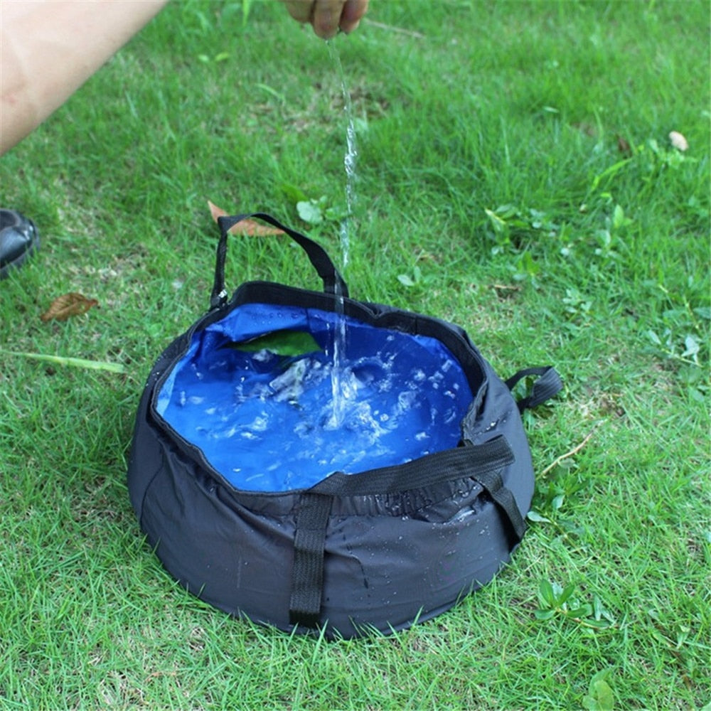 8.5L Collapsible Wash Basin Foot Washbasin Travel Fishing Hiking Outdoor Camping Protable