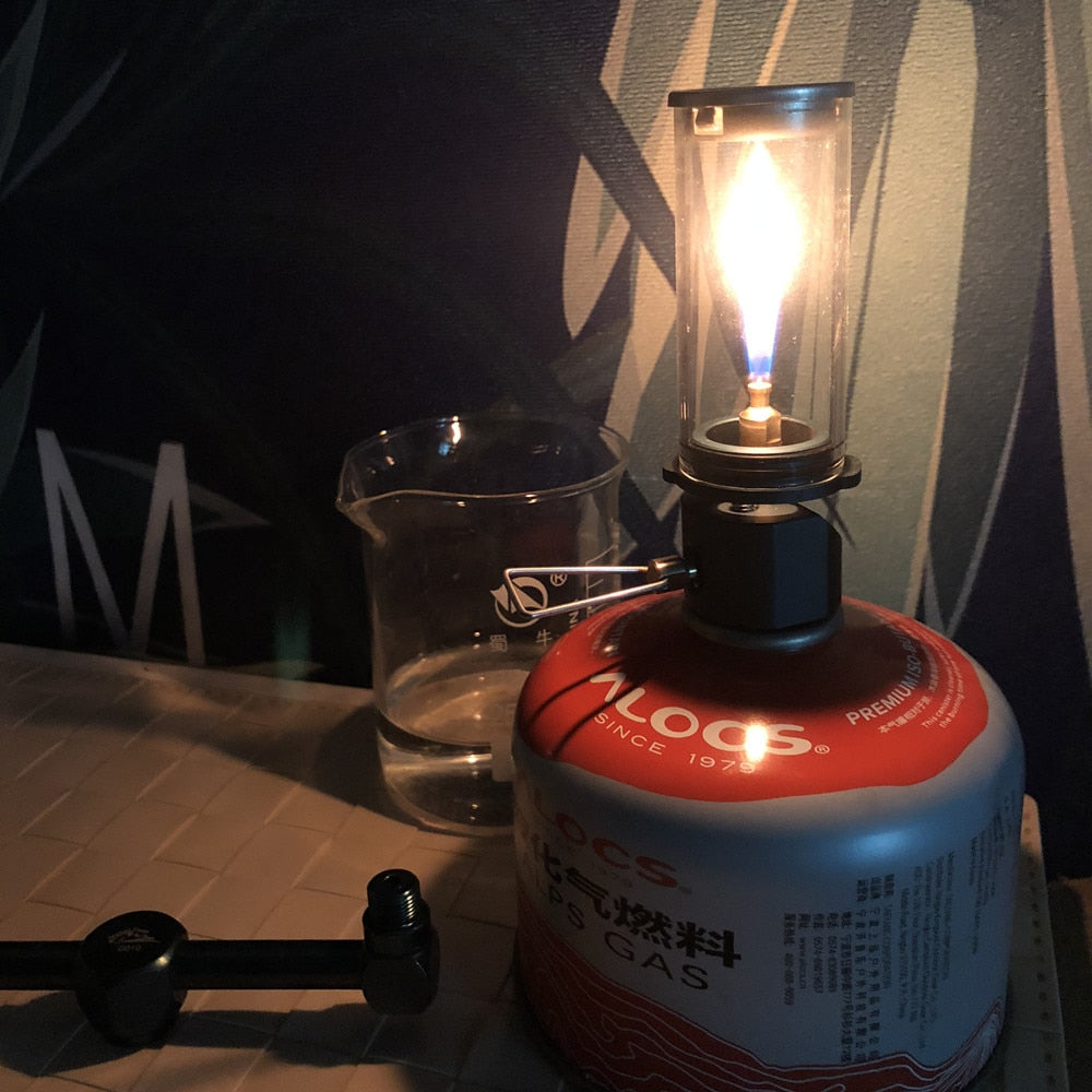 L001 Gas Camping Lantern Camp Equipment Gas Candle Lights Lamp for Ourdoor Tent