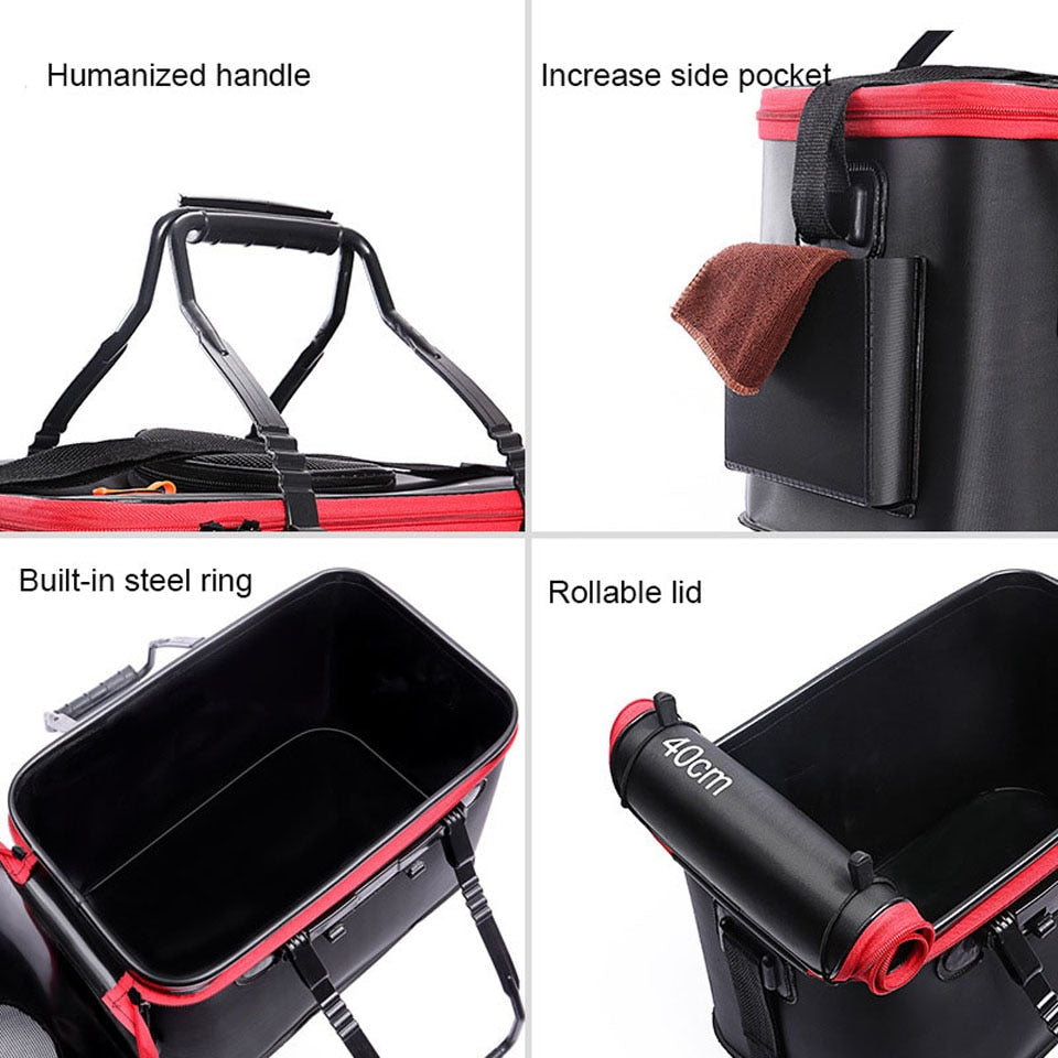 High Quality 30/35/40/45/50cm Outdoor EVA Bucket Folding Bucket Portable Camping