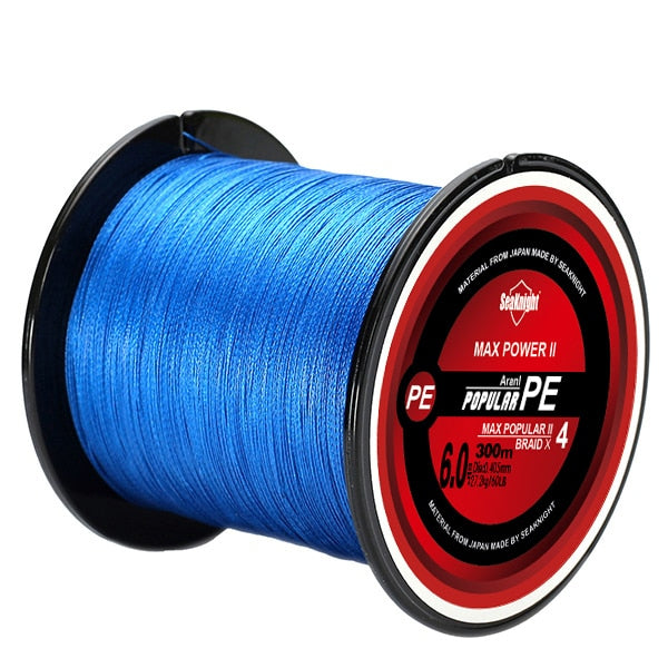 Knight Brand TriPoseidon Series 4 Strands 300M PE Braided Fishing Line 8-60LB Multifilament