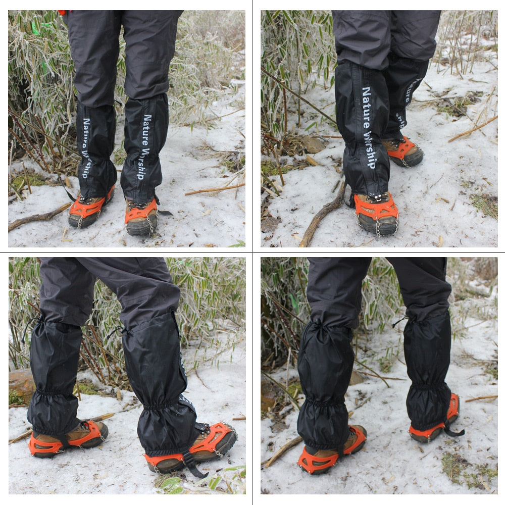 NEW 1 Pair Waterproof Outdoor Hiking Walking Climbing Hunting Snow Legging Gaiters