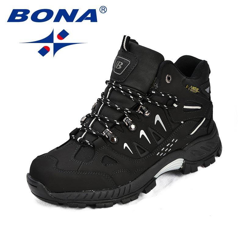 BONA New Classics Style Men Hiking Shoes Action Leather Men Athletic Shoes Lace Up