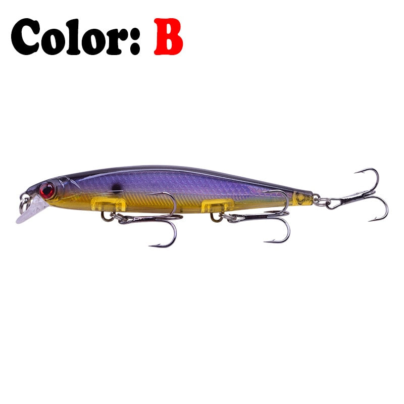 Proleurre Fishing Lures 11cm 13.8g Sinking Minnow Wobblers Plastic Artificial Baits