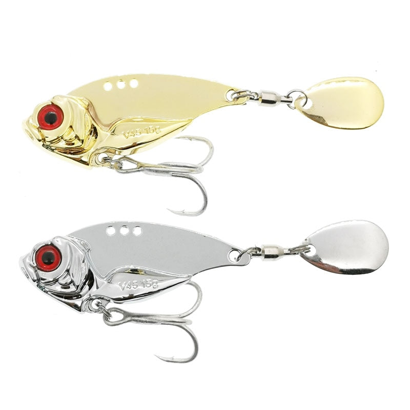 Spinner Fishing Lures Wobblers Sequin Spoon Crankbaits Artifical Easy Shiner VIB Baits