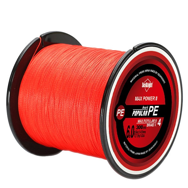 Knight Brand TriPoseidon Series 4 Strands 300M PE Braided Fishing Line 8-60LB Multifilament