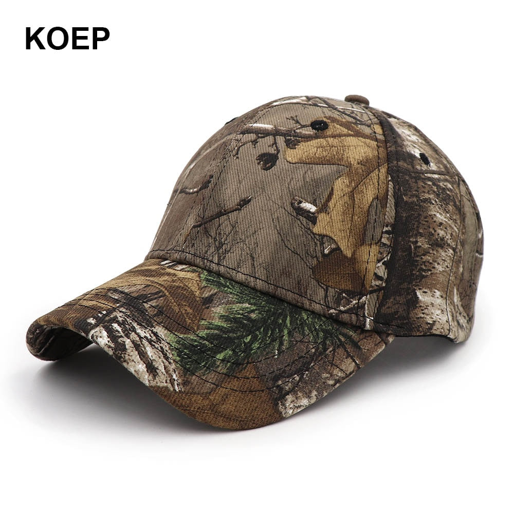 KOEP New Camo Baseball Cap Fishing Caps Men Outdoor Hunting Camouflage Jungle