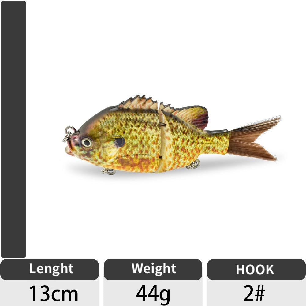 ODS 150mm 58g Fishing Lure Jointed Lures Hard Bait Sinking Lure Swimbait brush Tail bass lure