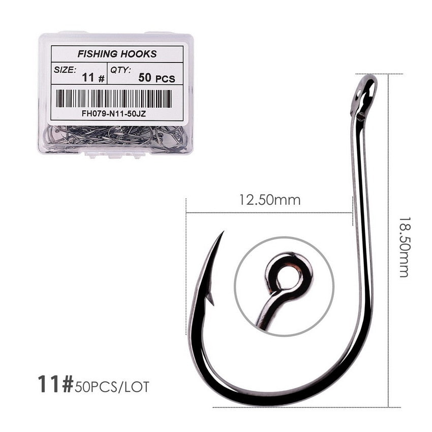 Circle Carp Eyed Fishing Hook Size 2-22# Ring eye Japan Fishhooks Fishing Hooks Single