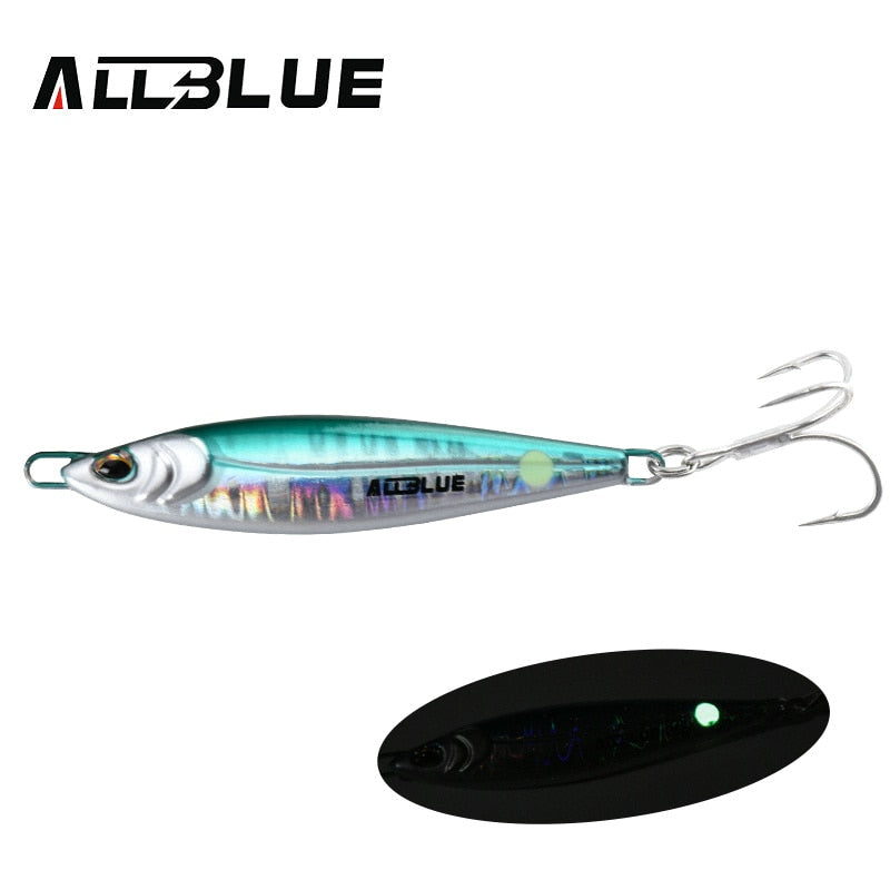 ALLBLUE LEVIN Metal Jig Spoon Artificial Bait Cast Jigging Fishing Lure Super Hard Fish