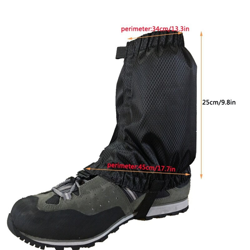 1pair Waterproof Leg Covers Legging Gaiter Climbing Camping Hiking Ski Boot Travel Shoe