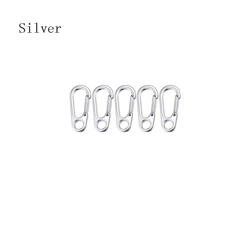 Mini Carabiner Clips Tiny Alloy Spring Snap Hook Keychain Clasps EDC Small Hanging Buckle