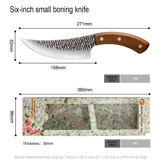 5&quot; 6&quot; 7&quot; Chef Knife Forged Outdoor Hunting Knife Stainless Steel