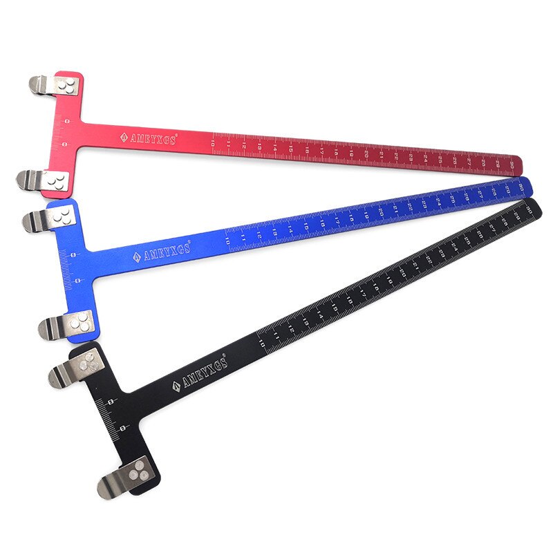 Archery Bow Square T Ruler Stainless Steel Material Hunting Measurement Tool