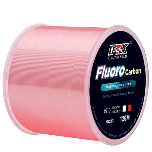 120M Fluorocarbon Coating Fishing Line 0.20mm-0.60mm 7.15LB-45LB Carbon Fiber Leader Line