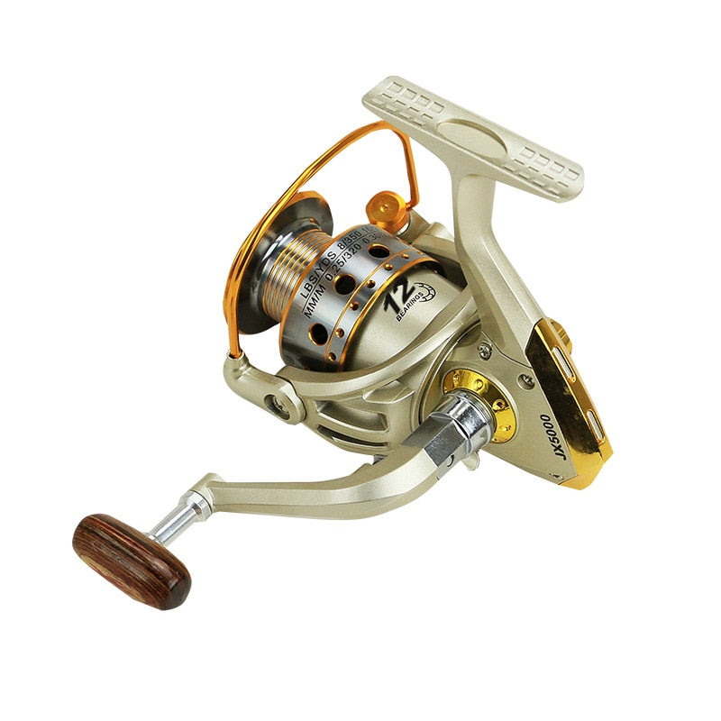 Spool Spinning Fishing Reel 12BB Superior Wheel for Freshwater Saltwater Fishing