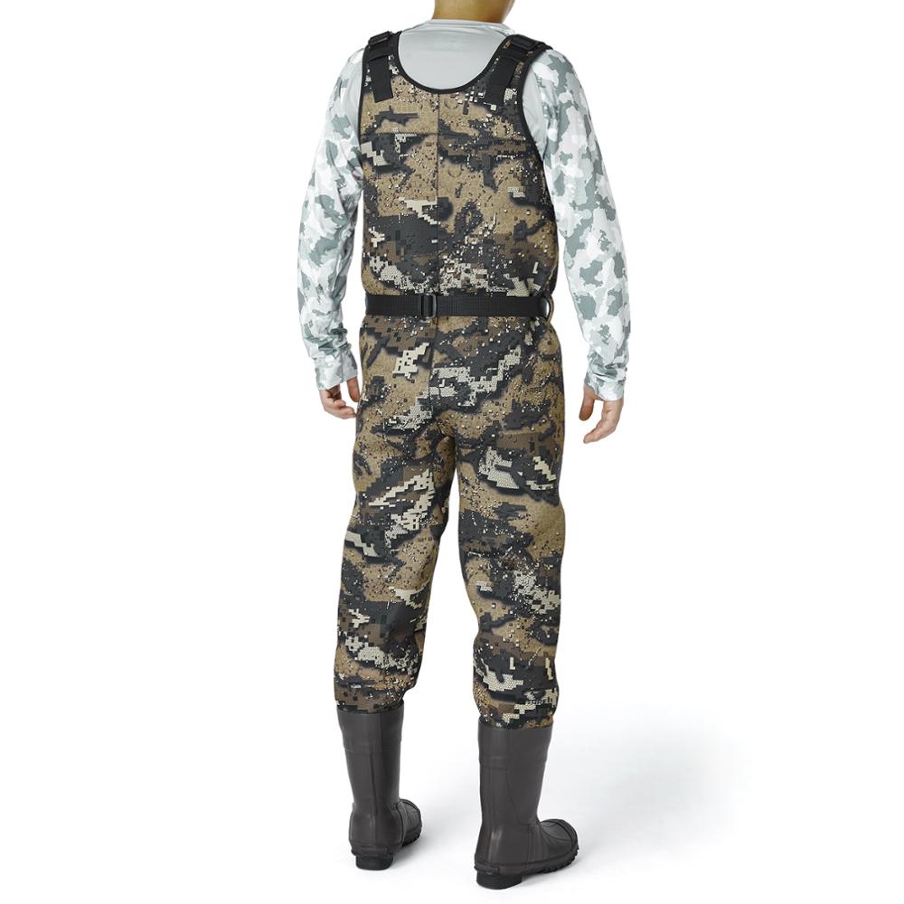 Camo Neoprene Chest Fishing Hunting Waders for Men with 600 Grams Insulated Rubber