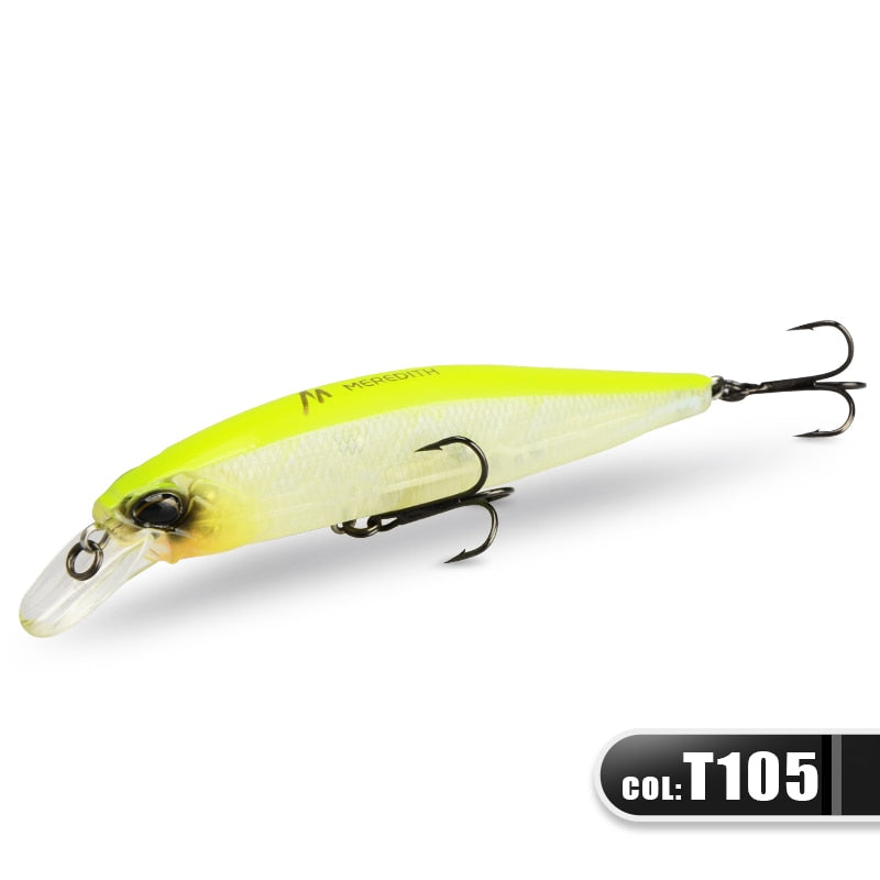 JERK MINNOW 100F 14g  Floating Wobbler Fishing Lure 24Color Minnow Lure Hard Bait