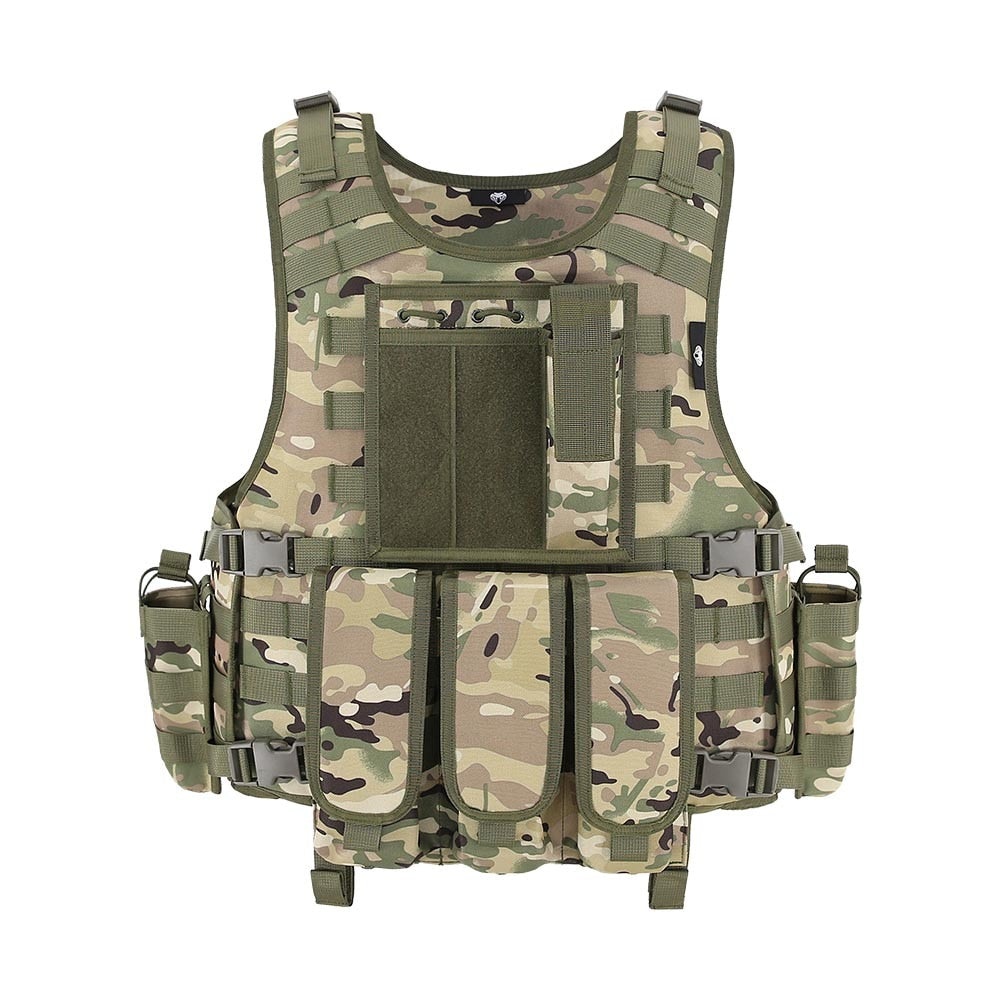 MGFLASHFORCE Molle Airsoft Vest Tactical Vest Plate Carrier Swat Fishing Hunting