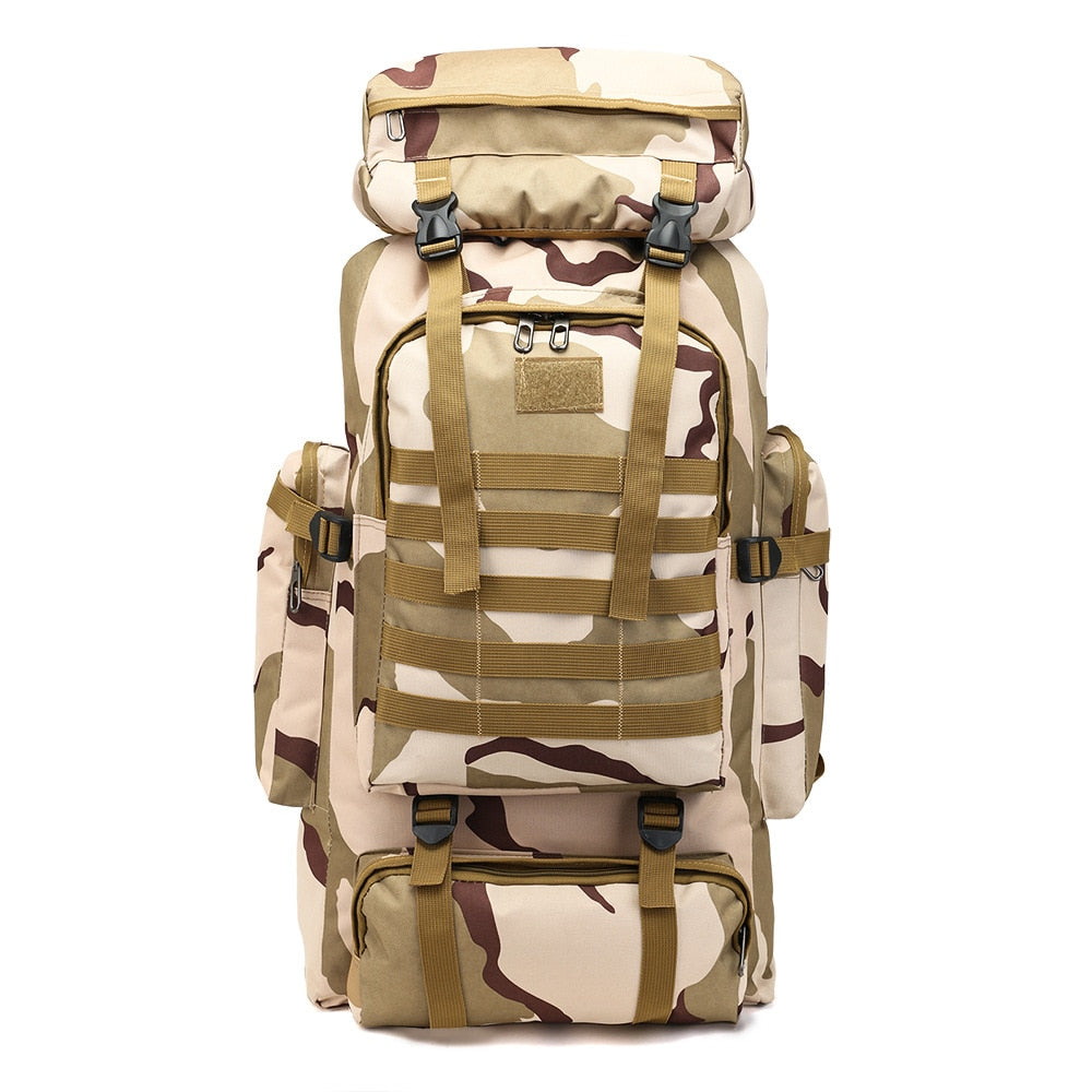Waterproof Molle Camo Tactical Backpack Military Army Hiking Camping Backpack Travel