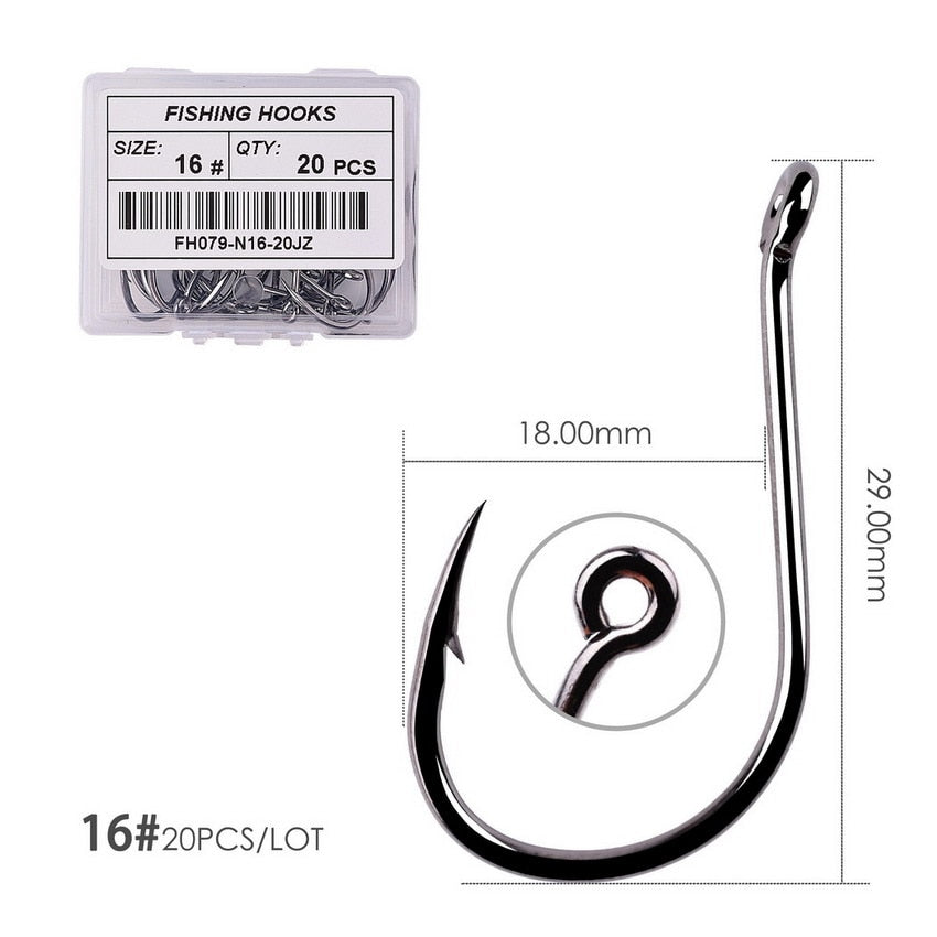 Circle Carp Eyed Fishing Hook Size 2-22# Ring eye Japan Fishhooks Fishing Hooks Single