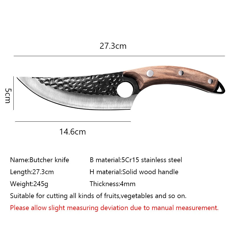 Chef 5.5&quot; Meat Cleaver Hunting Knife Handmade Forged Boning Knife