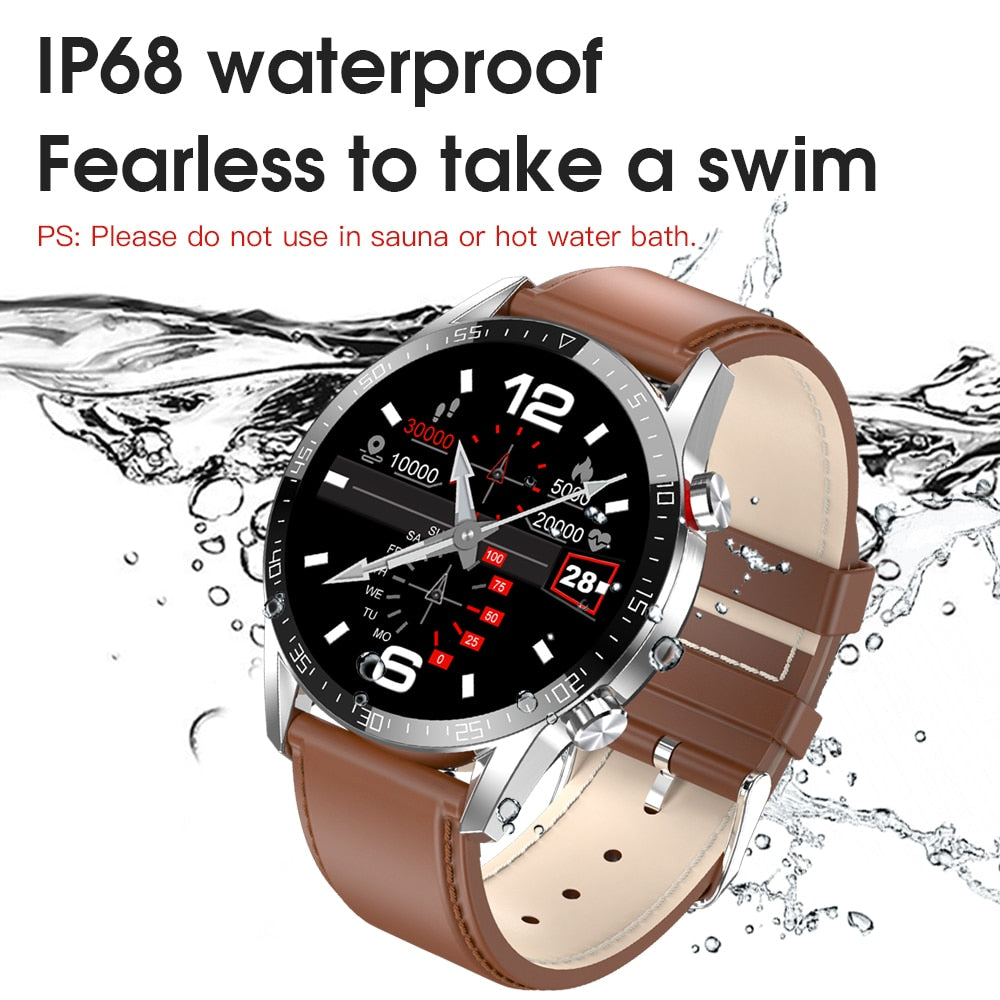 L13 Smart Watch Men IP68 Waterproof ECG PPG Bluetooth Call Blood Pressure Heart Rate