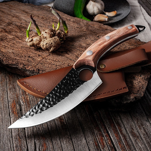 Chef 5.5&quot; Meat Cleaver Hunting Knife Handmade Forged Boning Knife