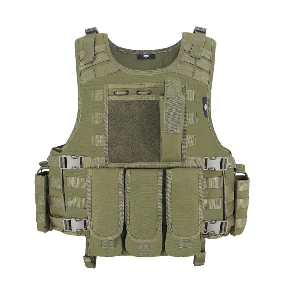 MGFLASHFORCE Molle Airsoft Vest Tactical Vest Plate Carrier Swat Fishing Hunting