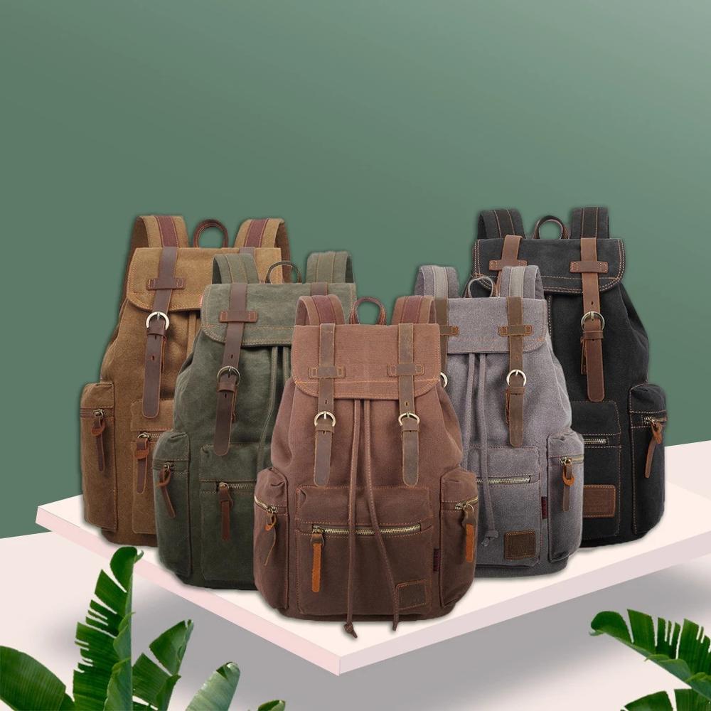 vintage canvas Backpacks Men And Women Bags Travel Students Casual For Hiking