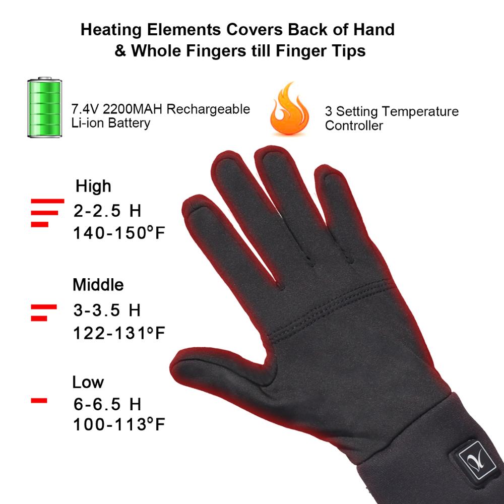 Wolf Heated Gloves Mitten&#39;s Women&#39;s Winter Ski Motorcycle Gloves