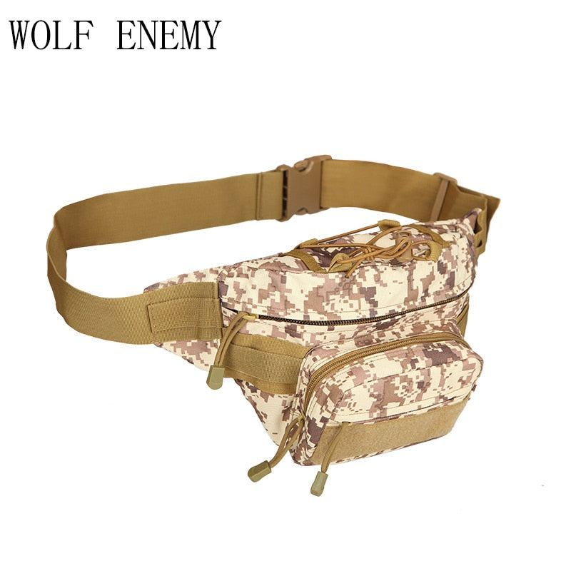 Outdoor Military Tactical Waist Pack Shoulder Bag Molle Camping Hiking Pouch Climbing