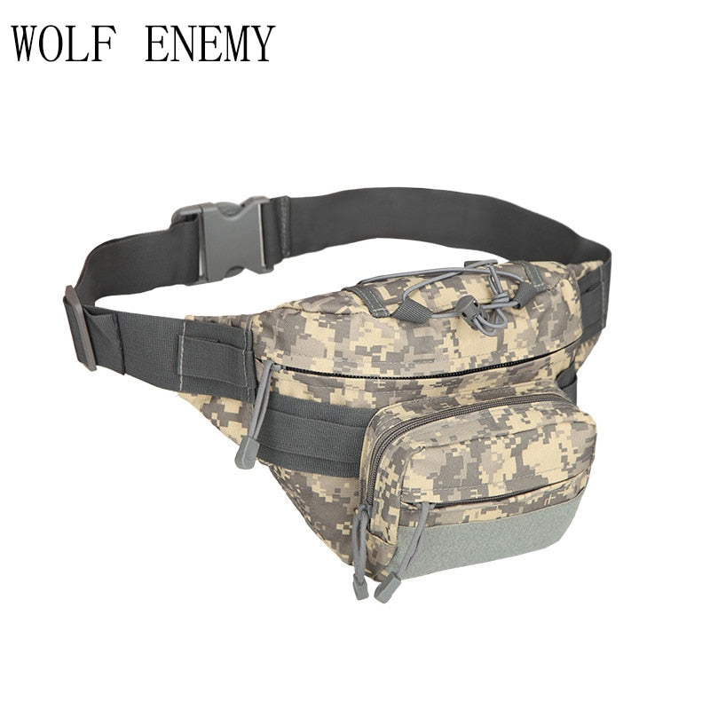 Outdoor Military Tactical Waist Pack Shoulder Bag Molle Camping Hiking Pouch Climbing