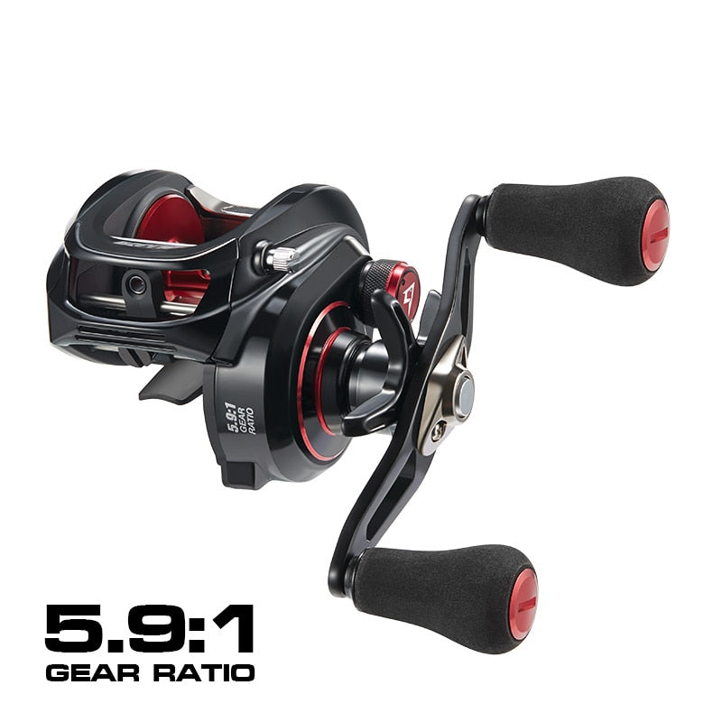 Profile Baitcasting Reel 15KG Max Drag 8+1 Bearings Aluminum Frame Freshwater Saltwater