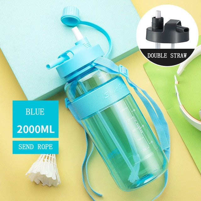 Large Capacity Sports Water Bottles Portable Plastic Outdoor Camping Picnic Bicycle Cycling