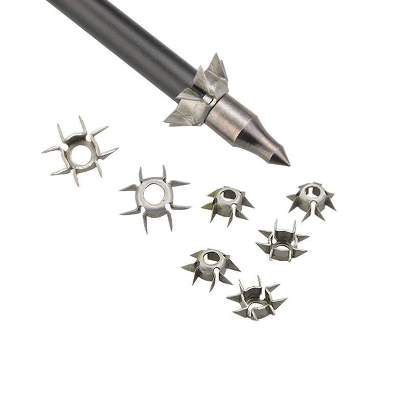 6.2mm Arrowhead Broadhead Judo Arrow Points 8 Paw Point Outdoor Practice Archery Accessories