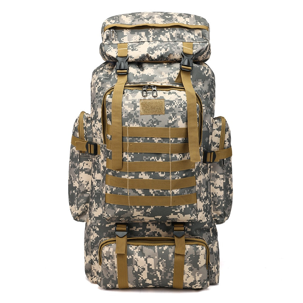 Waterproof Molle Camo Tactical Backpack Military Army Hiking Camping Backpack Travel