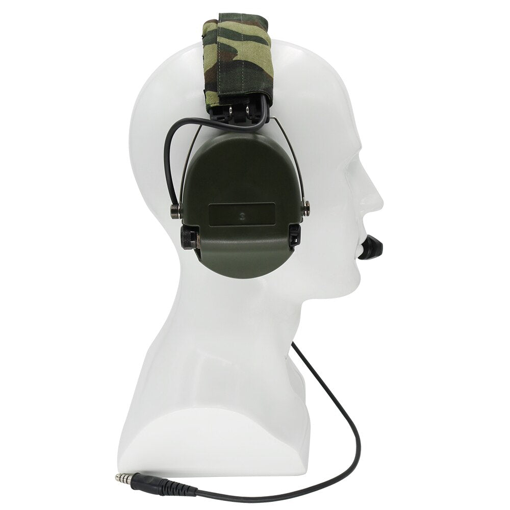 Anti-Noise Headset Airsoft Military Reduction Headset Shooting Tactical Earmuf FG