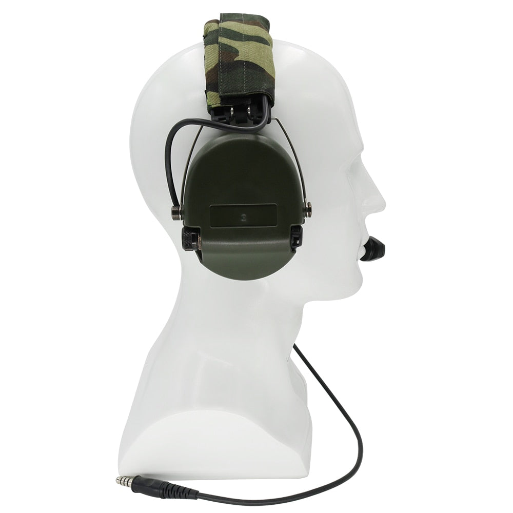 MSASORDIN Tactical Hunting Headphone Anti-Noise Headset Airsoft Military Noise