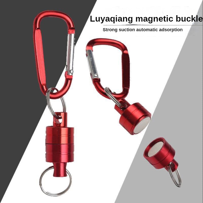 Strong Magnetic Carabiner Aluminum Alloy Carabiner Keychain Outdoor Camping Climbing Snap Clip Lock